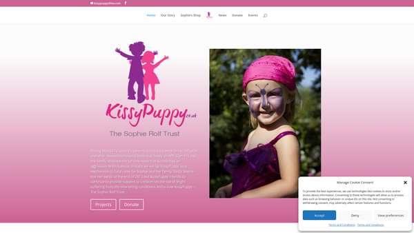 Screenshot of the The Sophie Rolf Trust website