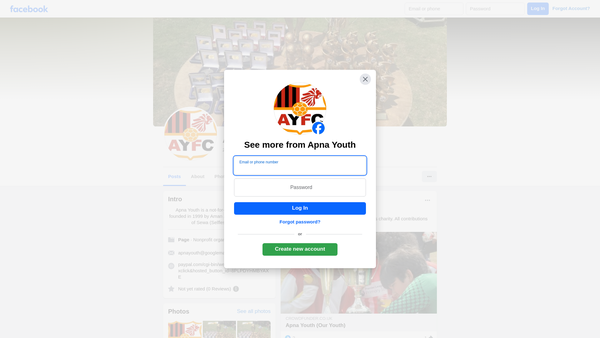 Screenshot of the Apna Youth (Our Youth) website