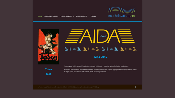 Screenshot of the South Downs Opera website