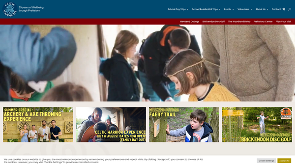 Screenshot of the Celtic Harmony website
