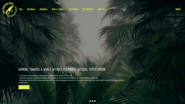 Screenshot of the The Dinosaur Trust website