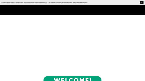 Screenshot of the Transformations Leeds website