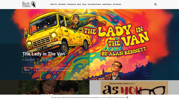 Screenshot of the Bear Pit Theatre Limited website