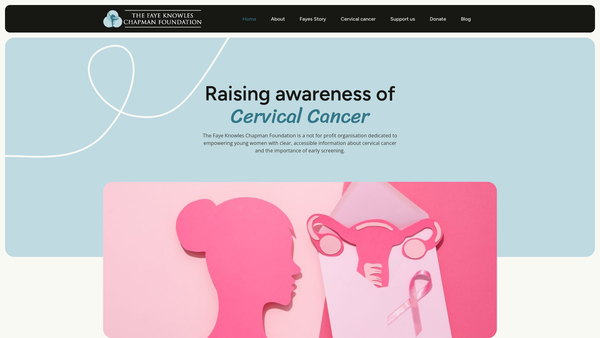 Screenshot of the The Faye Knowles-Chapman Foundation website