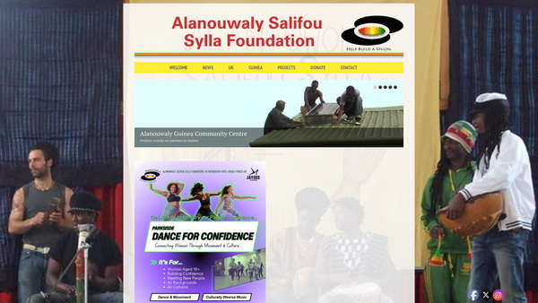 Screenshot of the Alanouwaly Salifou Sylla Foundation website