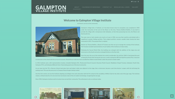 Screenshot of the Galmpton Village Institute website