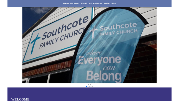 Screenshot of the Southcote Family Church website