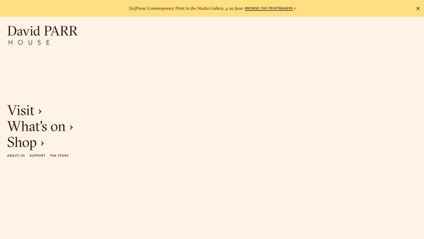 Screenshot of the The David Parr House website