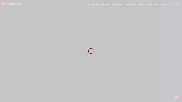 Screenshot of the Pneuma Church website