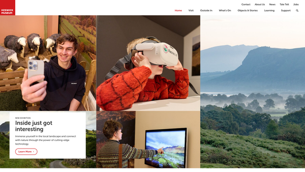 Screenshot of the Keswick Museum And Art Gallery Management Limited website