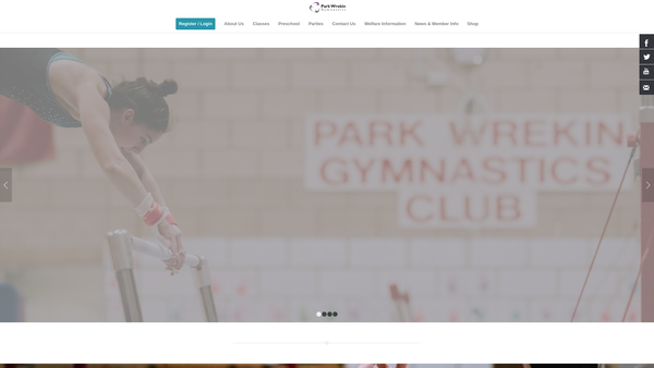 Screenshot of the Park Wrekin College School Of Gymnastics And Dance Limited website