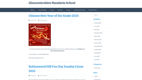 Screenshot of the Chinese Children And Parents Association Limited website