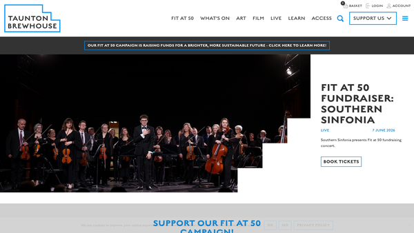 Screenshot of the Taunton Theatre Association Limited website