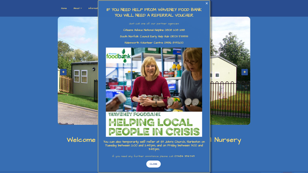 Screenshot of the Alburgh With Denton Pre-School Nursery website