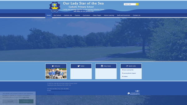 Screenshot of the Our Lady Star Of The Sea Rc Primary PTA website