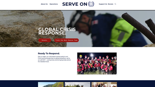 Screenshot of the Serve On Ltd website