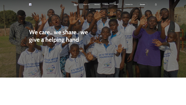 Screenshot of the Joy To The Nations International website