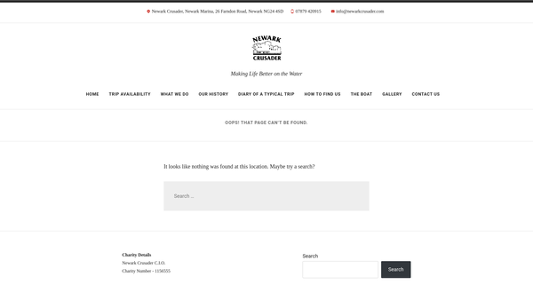 Screenshot of the Newark Crusader CIO website