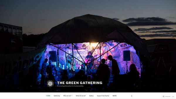 Screenshot of the The Green Gathering website