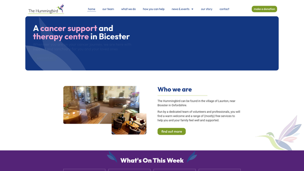 Screenshot of the The Hummingbird Centre website