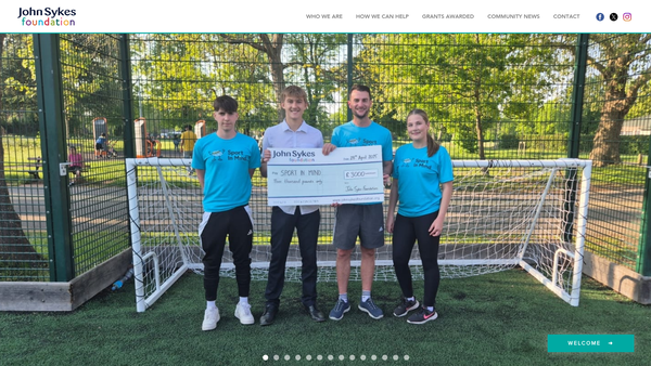 Screenshot of the John Sykes Foundation website