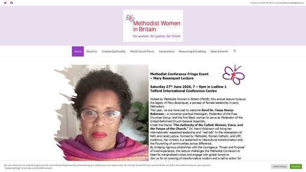 Screenshot of the Methodist Women In Britain website