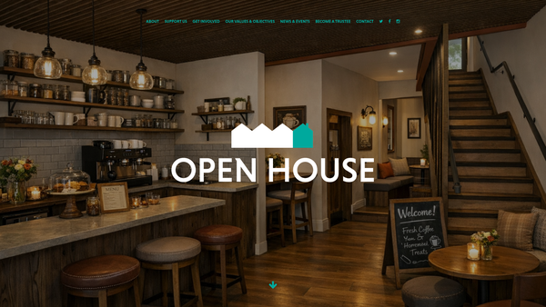 Screenshot of the Open House (Christian Outreach) Trust website
