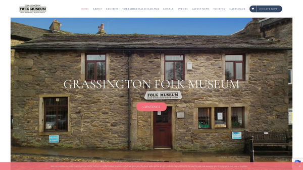 Screenshot of the Upper Wharfedale Museum Society website