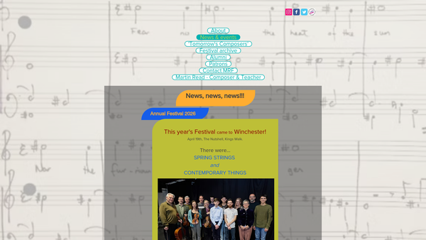 Screenshot of the Martin Read Foundation website