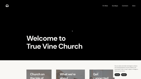 Screenshot of the Isle Of Wight Christian Fellowship website