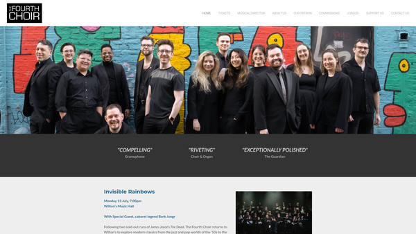 Screenshot of the The Fourth Choir website
