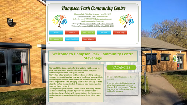 Screenshot of the Pin Green Community Association website