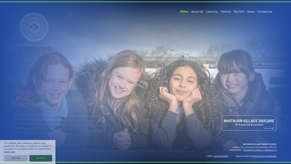 Screenshot of the Whitburn Village Primary School PTA website