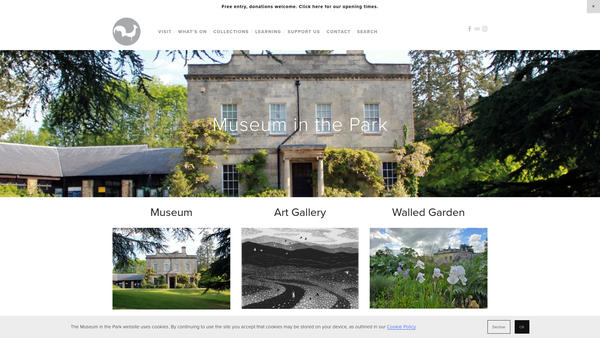 Screenshot of the Stroud District (Cowle) Museum website