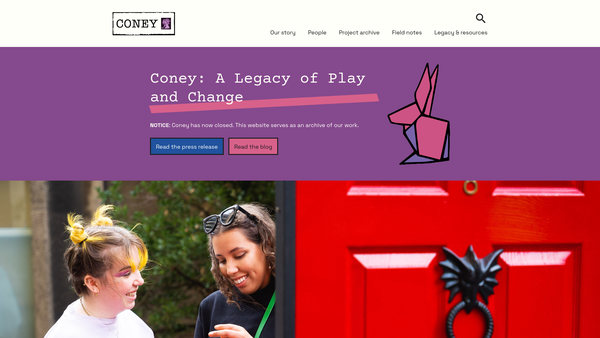 Screenshot of the Coney Ltd website