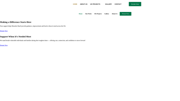 Screenshot of the Mustafia Sharif website