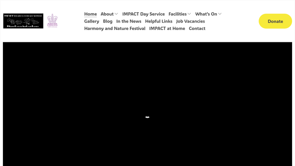 Screenshot of the Impact Theatre website
