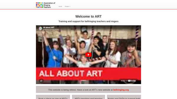 Screenshot of the The Association Of Ringing Teachers: A.r.t website