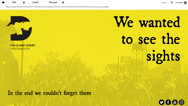 Screenshot of the The Portsmouth D-Day Museum Trust website
