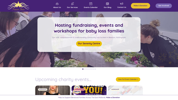 Screenshot of the Forever Stars Limited website