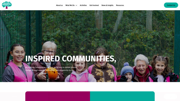 Screenshot of the Inspiring Communities Together website