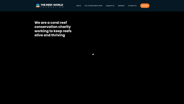 Screenshot of the The Reef-World Foundation website