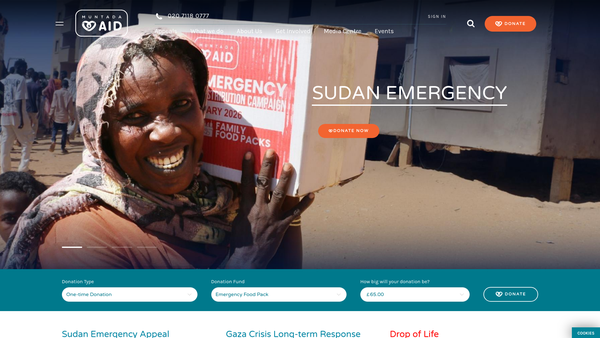 Screenshot of the Muntada Aid website