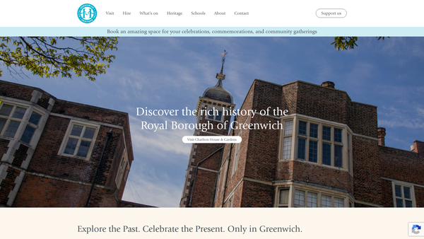 Screenshot of the Royal Borough Of Greenwich Heritage Trust website