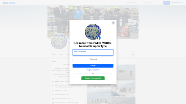 Screenshot of the Patchwork Project website