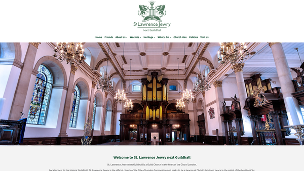 Screenshot of the St Lawrence Jewry Guild Church Council website