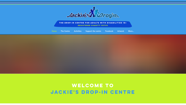 Screenshot of the Jackie's Drop In Centre website