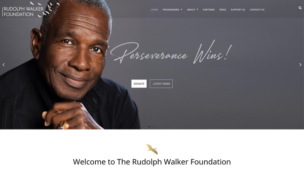 Screenshot of the The Rudolph Walker Foundation website
