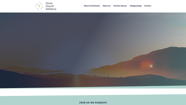 Screenshot of the Christ Church Salisbury website