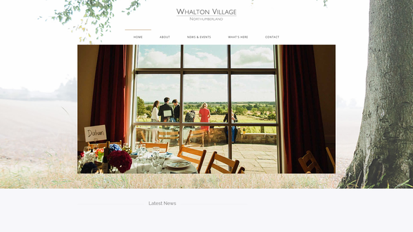 Screenshot of the Whalton Village Hall Trust website